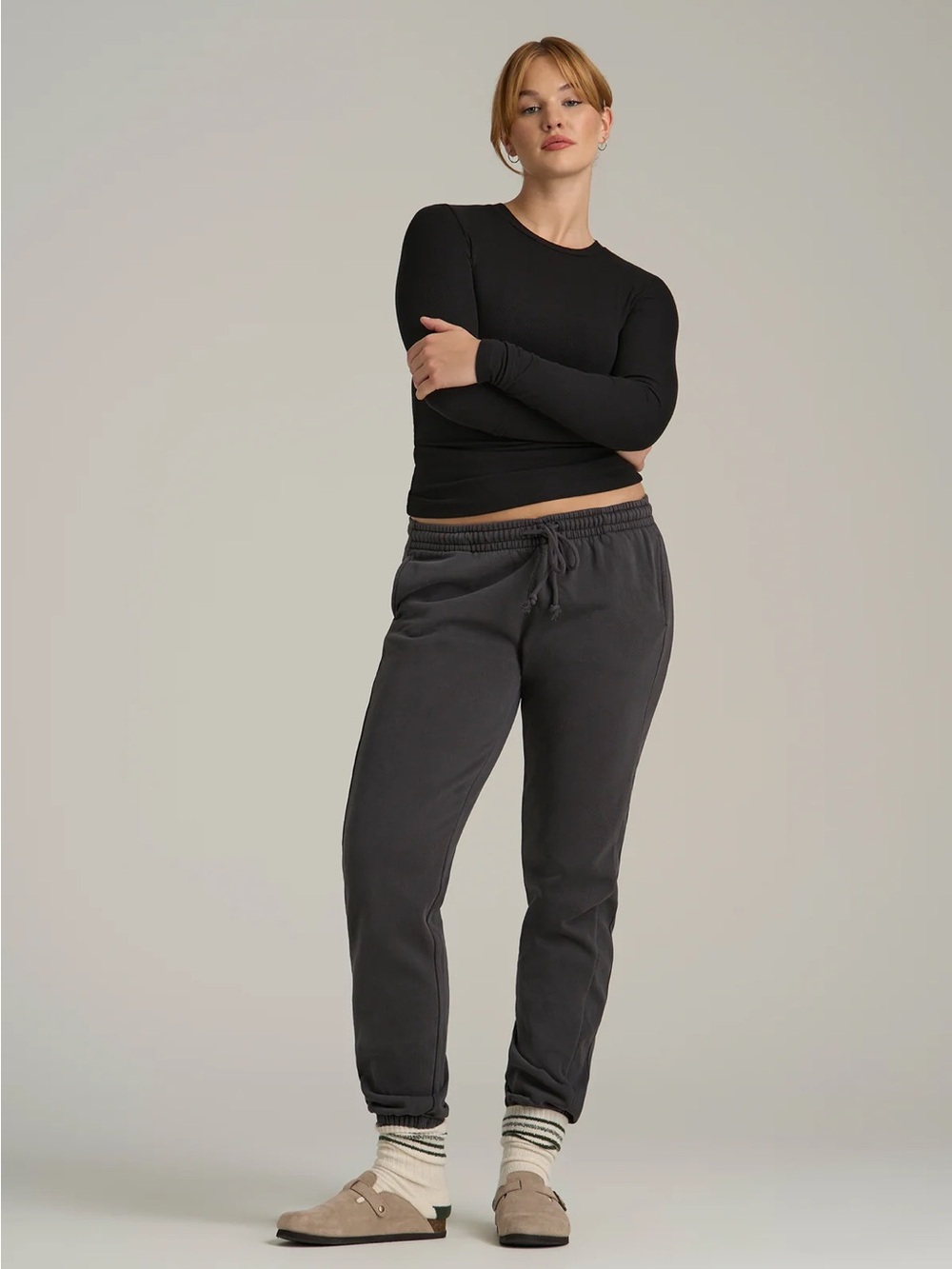 AMEEICAN TALL FITTED Ribbed Long Sleeve Tee for Tall Women
